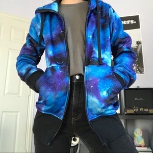 Galaxy Printed Fleece Jacket